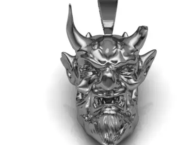 Demon Head Pendant  3D print model