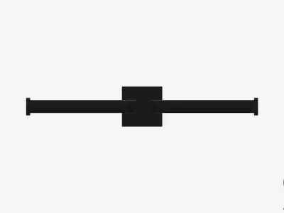 Toilet Roll Holder - Double - Luxury - Round - Square Plate Low-poly 3D model