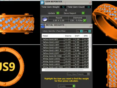  Cuban-style eternity rings 3D print model