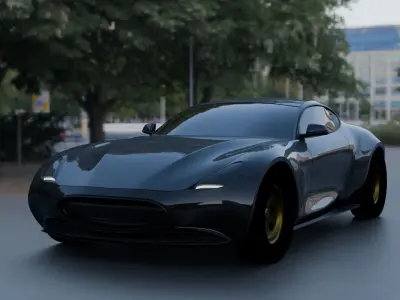 2-Door Sports Coupe Low-poly 3D model