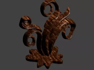 Wooden item for decoration 3D model