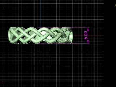 braided ring band  3D print model
