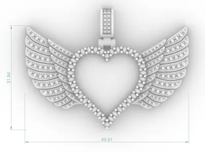 HEART PENDANT 3D print model buy