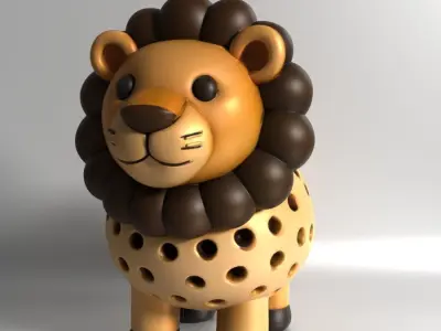 Lion Sprouter Seed Chia Radish Lentil Germinator toy 3D print model