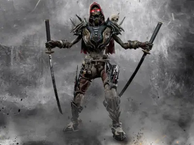 Undead Shinobi Low-poly 3D model