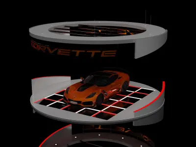 Booth expo Car 3D model