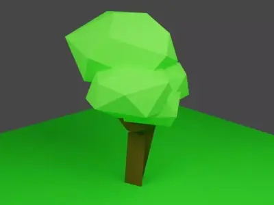 Low Poly Tree polygonal Free low-poly 3D model