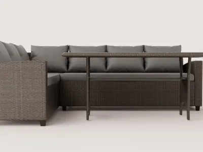 CORNER SOFA LARKOLLEN Low-poly 3D model