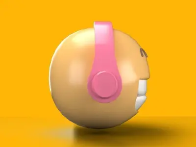 emoji smile Low-poly 3D model