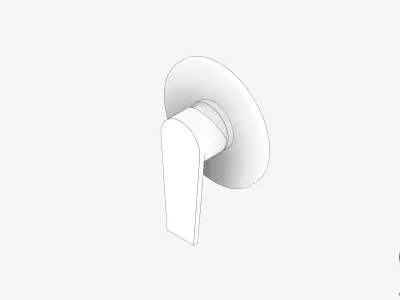 Wall Mixer Tap - Luxury - Argile Low-poly 3D model