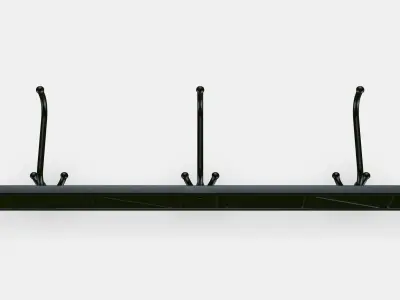 PINNIG holder with 3 hooks Low-poly 3D model