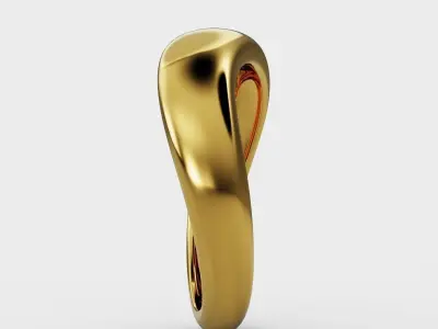 Wave ring 3D print model