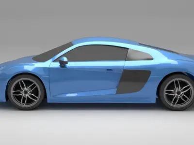 Audi R8 Low-poly 3D model