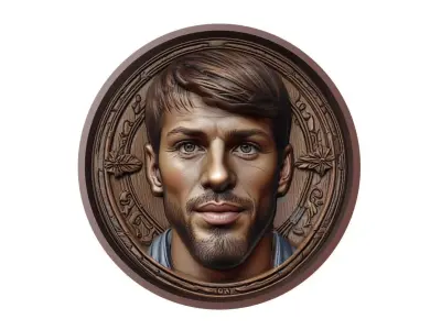 Gerard Pique Footballer Medallion 3D print model
