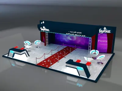  Booth Exhibition Stand a649c 3D model