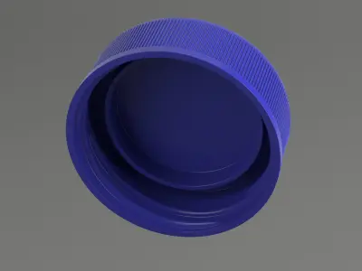 Plastic bottle Screw Cap 3D 3D model