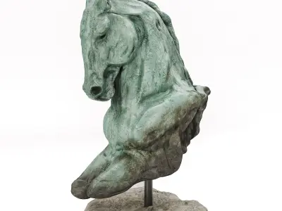 Stephanie Revennaugh Horse Bust Sclupture 3D model