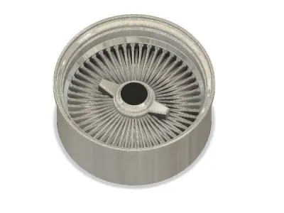 Resin 3d printable Dayton wire wheels for scale car models 3D print model