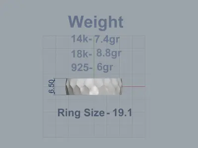 Wedding Band Hammered  3D print model