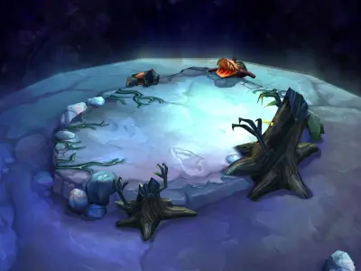 Game Low Model - Snow White Curses Forest 02 3D model
