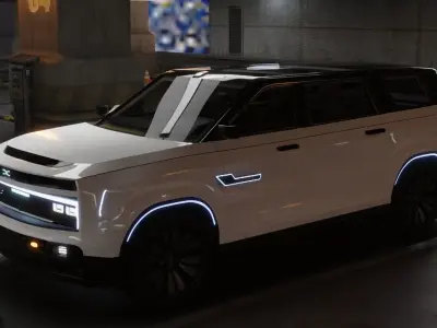 Parking lot - garage scene 3D model