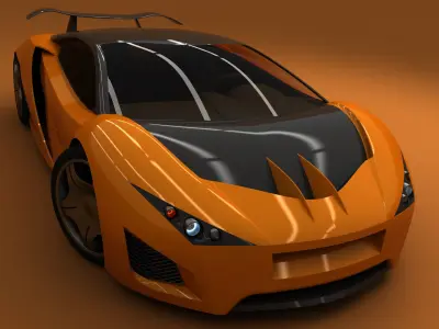 EV Supercar 1 3D model