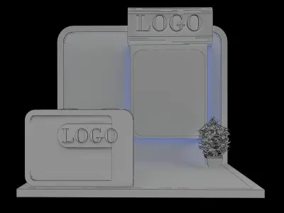 Booth Exhibition Stand A15b 3D model