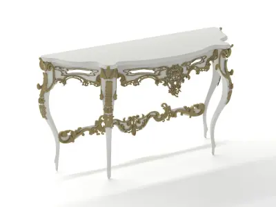 White Classic Console 3D model