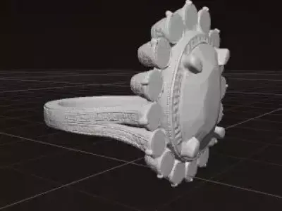 Royal Midnight Sapphire Ring  Luxury Oval Engagement Ring 3D print model