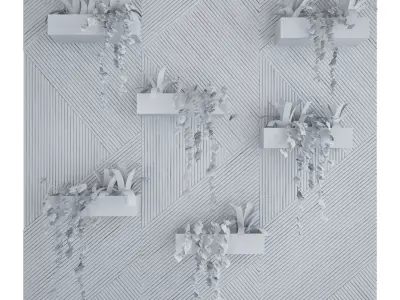 Wood Wall Panel 3D model