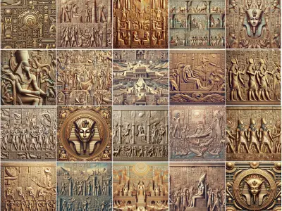 50 Egypt Civilization Textures or Wallpaper 4K - Ai Created Texture