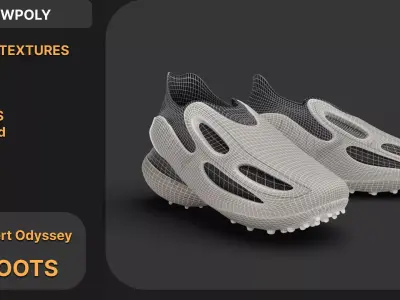 Desert Odyssey Shoes Low-poly 3D model
