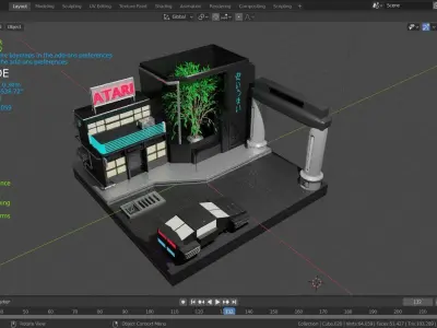  cybercity creating by cyberalex  Free low-poly 3D model
