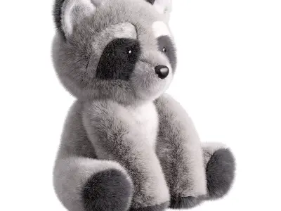 Kids Badger Toy Low-poly 3D model