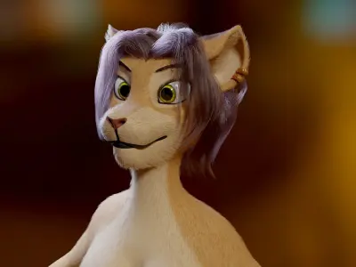 Mayala Anthro Lioness 3D model