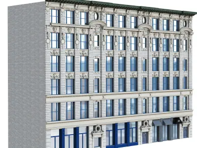 Building facade 285 West Broadway NY 3D model