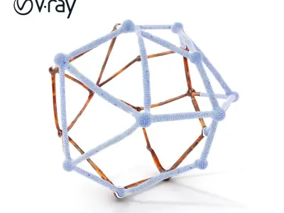 Geometric Metal Framework Model Pack Low-poly 3D model