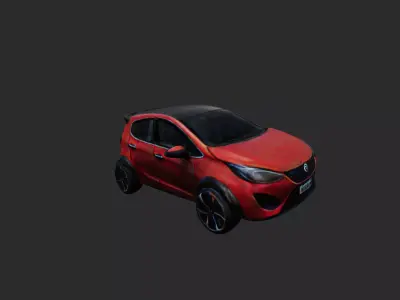 Modern Car low poly 3D model