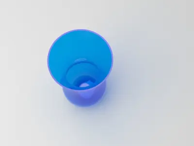 Transparent Blue Glass Vase 3D model