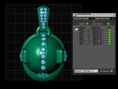 Gold Construction Hard Hat Pendant 3D Printable Model 3D print model