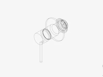 Hob Mixer Tap - Luxury - Sleek Low-poly 3D model