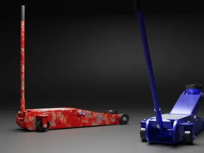Hydraulic Floor Jack Low-poly 3D model