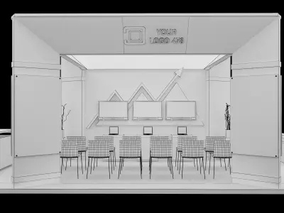 Booth Exhibition Stand a593b 3D model