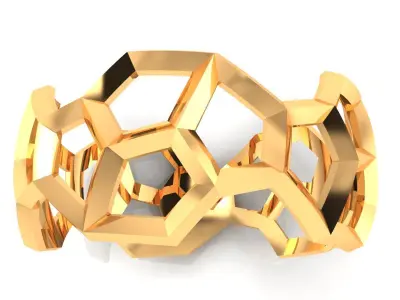 Ring M156 The luxury female abstract  ring wedding 3D print model