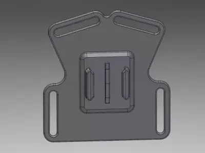 Action Camera Chest Plate 3D Printable Wearable in STL and STEP 3D print model