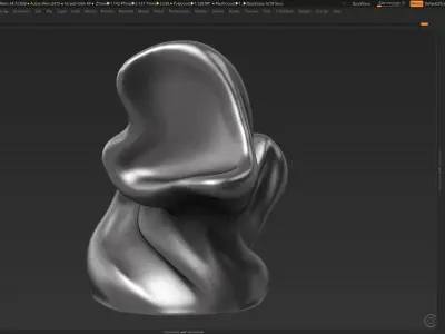 Modern Abstract Decorative sculpture 3d print model 36 3D print model