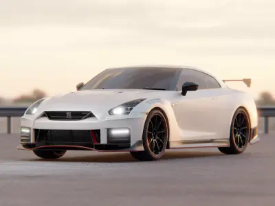 Blender Nissan GTR Cinematic Render 3D model 3D model