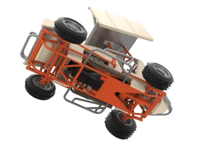 Winged Sprint car for Ice Scale 1 to 25 3D print model