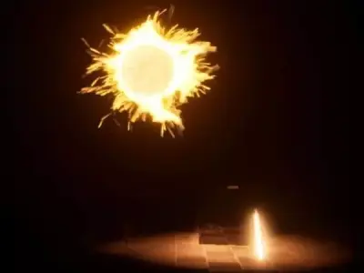 Unreal Engine 5 Sun VFX particles animation 3D model