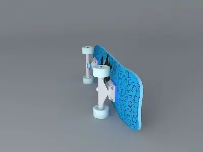 1985 Powell Peralta Kevin Harris Canadian Mountie freestyle s... Free 3D model